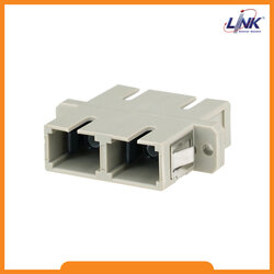 SC DUPLEX ADAPTER, MM, PB Sleeve Ivory Housing