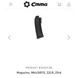 CMMG - Magazine Mk4/AR15 (.22LR) (10rd) (รุ่นใหม่ล่าสุด) (รองรับไม้ปิงปองรุ่นใหม่ค้างโบวได้)