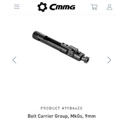 CMMG - Bolt Carrier Group, MkGs, 9mm [ORDER]