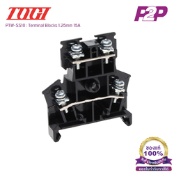 PTW-SS10 : เทอมินอลบล็อค 15A / 1.25mm² AWG20~16 (Screw) M3 - Togi / Toyogiken - Terminal Block