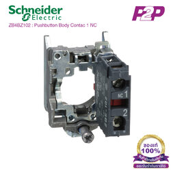 ZB4BZ102 : Single contact block with body fixing collar, Harmony XB4, metal, screw clamp terminal, 1NC