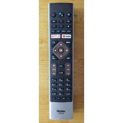 รีโมทสมาร์ททีวีไฮเออร์(Remote TV Haier) อะไหล่แท้/มือสอง ใช้ได้กับทีวีHaier รุ่น HTR-U27E