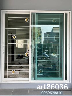 เหล็กดัดประตู หน้าต่าง ลายดวงดาว พระจันทร์ มินิมอลน่ารัก