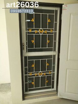 เหล็กดัดพร้อมมุ้งลวด ประตูและหน้าต่าง หลายๆแบบ