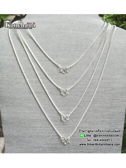 สร้อยคอเงินแท้ ลายหกเสา หนา 1.5 มิล ยาว 14 - 24 นิ้ว
