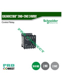 CA3KN22BD" 2NO+2NC 24VDC, Control Relay, Schneider