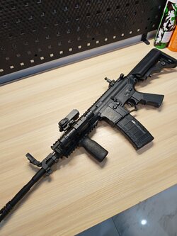 Golden Eagle M4 ติดบอร์ด BR แต่งเกียร์ มอเตอร์แต่ง เรทบอลสูง โลหะทั้งตัว AEG BB Gun บีบีกัน Airsoft Gun ปืนอัดลม ปืนยาวไฟฟ้า มือสอง