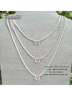 สร้อยคอเงินแท้ ลายหกเสา หนา 2 มิล ยาว 14 - 24 นิ้ว