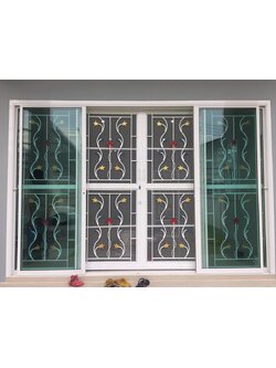 เหล็กดัดพร้อมมุ้งลวด