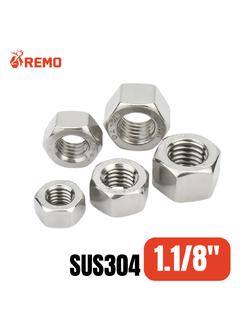 หัวน๊อตสแตนเลส 1.1/8"-7NC (1 ตัว)