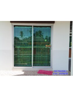 เหล็กดัดพร้อมมุ้งลวด แบบสแตนเลส