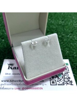 ต่างหูเงินแท้ รูปดาว ขนาด 7 มิล