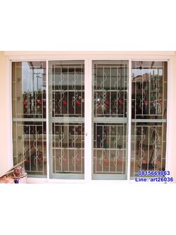 เหล็กดัดพร้อมมุ้งลวด