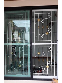 เหล็กดัดพร้อมมุ้งลวด