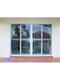 เหล็กดัดพร้อมมุ้งลวด ประตู