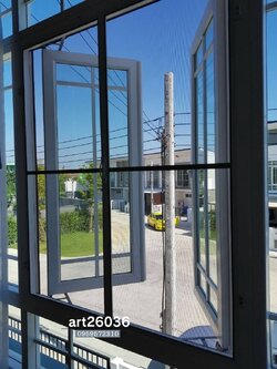 เหล็กดัด กระจกหน้าต่าง ประตู เรียบง่าย