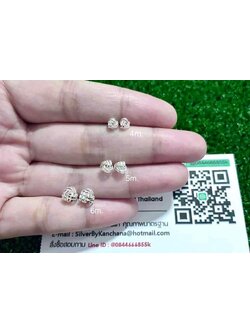 ต่างหูเงินแท้ สวยๆ กว้าง 4 มิล ถึง 6 มิล