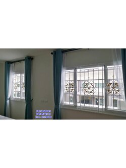 เหล็กดัดพร้อมมุ้งลวด หน้าต่าง