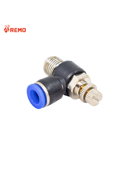 ข้องอปรับสปีดเกลียวนอกมีวาล์ว (JSC) M4x1/8"