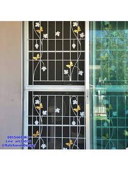 เหล็กดัดพร้อมมุ้งลวด