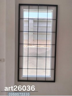 เหล็กดัดสีอบดำ โมเดิร์น modern