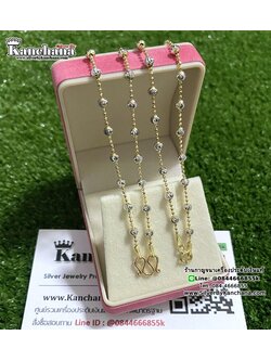 สร้อยคอเงินแท้ 2 กษัตริย์ หนา 3 มิล ยาว 16 - 24 นิ้ว ตะขอ M