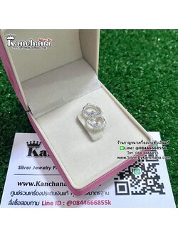 ต่างหูห่วงเงินแท้ ประดับเพชร หน้ากว้าง 5 มิล ห่วงกว้าง 1.1 ซม งานสวยๆ สนใจสอบถามได้จ้า