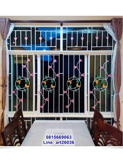 เหล็กดัดพร้อมมุ้งลวด