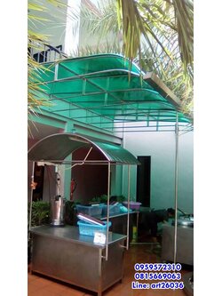 หลังคา กันสาด สีเขียว