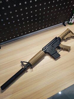 Tokyo Marui M933 Commando M4 + ที่เก็บเสียง AEG BB Gun บีบีกัน Airsoft Gun ปืนอัดลม ปืนยาวไฟฟ้า มือสอง