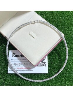 สร้อยคอโช๊คเกอร์เงินแท้ หนา 4 มิล ยาว 16 - 18 นิ้ว