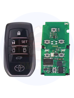 รีโมต Lonsdor FT03-P0120B6 Smart Remote ชิป 8A 6 ปุ่ม สำหรับ Toyota Alphard Vellfire สร้างไม่ได้ โลโก้ ALPHARD
