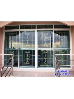 ประตูเหล็กดัด ประตูเลื่อน ผีเสื้อ ลาย สวยหรู