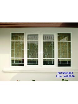 เหล็กดัดพร้อมมุ้งลวด หน้าต่าง