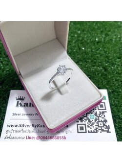 แหวนเงินแท้ ประดับเพชร งานสวยๆ ไซส์ size 49, 50, 51, 52, 53, 54, 55, 56, 57, 58, 59