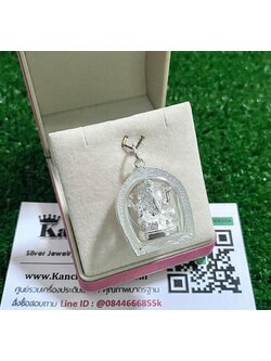 จี้เงินแท้ พระพิฆเนศ กว้าง 2.2 ซม. สูง 2.5 ซม.