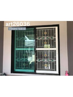 เหล็กดัด ลายคลาสสิค มุ้งลวด ประตู หน้าต่าง ดอกไม้