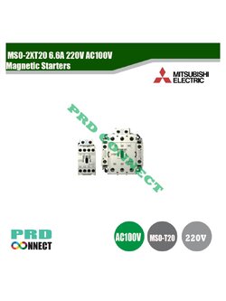 MS0-2XT20 6.6A 220V AC100V , Magnetic Starters, Mitsubishi