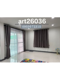 ติดตั้งผ้าม่านตาไก่ สีเทา ลุคดูดี