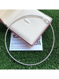 สร้อยคอโช๊คเกอร์เงินแท้ หนา 3 มิล ยาว 16 - 18 นิ้ว