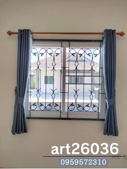 ติดตั้งเหล็กดัดพร้อมมุ้งลวด