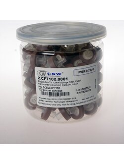 13 mm. 0.22 um PVDF (hydrophilic) Syringe filter (100/pk) P/N 2.CF7102.0001