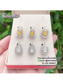 จี้เงินแท้ พระพิฆเนศ กว้าง 9 มิล