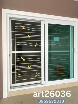 เหล็กดัด ประตูและหน้าต่าง มุ้งลวด ลายน่ารัก ผีเสื้อและดวงดาว