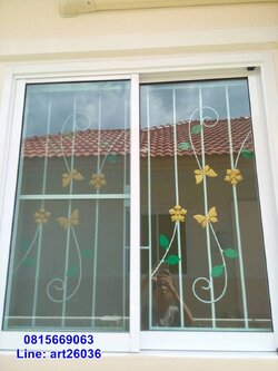 เหล็กดัดพร้อมมุ้งลวด