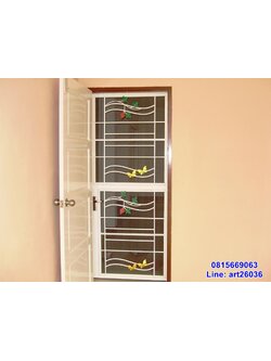 เหล็กดัดพร้อมมุ้งลวด ประตู