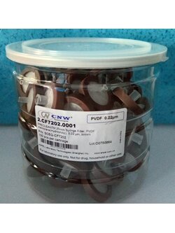 25mm. 0.22um PVDF Syringe filter (Hydrophilic) (100/pk) P/N 2.CF7202.0001