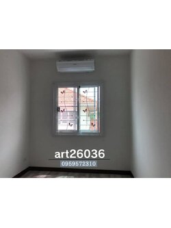 เหล็กดัดหน้าต่าง น่ารัก ผีเสื้อ ชมพู