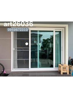 เหล็กดัดหน้าต่าง กระจกบานเลื่อน มินิมอล