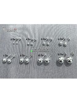 ต่างหูเงินแท้ หมุดกลม